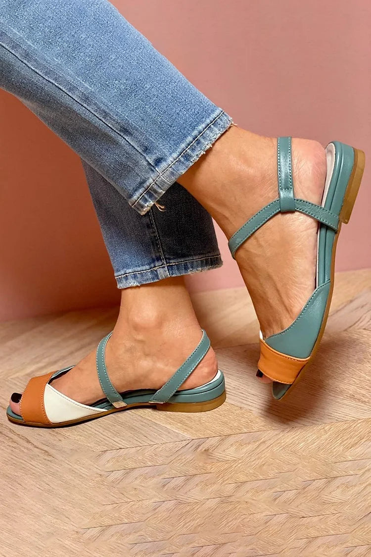 GINEVRA | Élégantes sandales tricolores open-toe pour un look sophistiqué