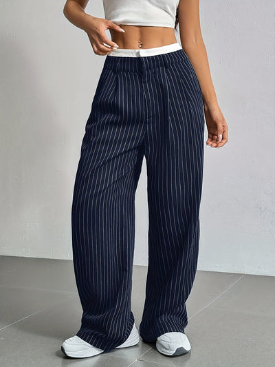 MADELEINE | PANTALON LARGE RAYÉ
