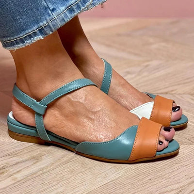 GINEVRA | Élégantes sandales tricolores open-toe pour un look sophistiqué