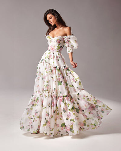 SOLÈNE | ROBE LONGUE À FLEURS