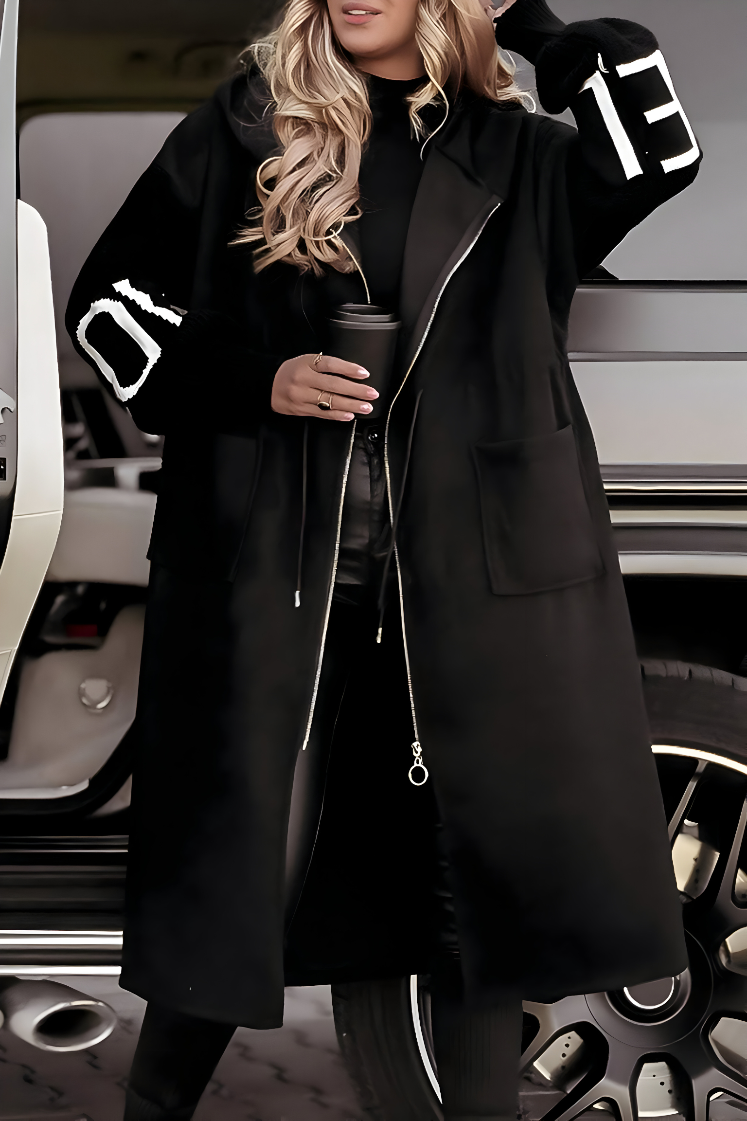 LYSANNE | MANTEAU LONG À CAPUCHE AVEC POCHES