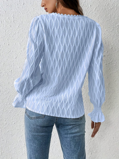 MARIE | BLOUSE À COL V AVEC MANCHES LONGUES