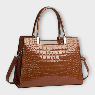 Alara | Sac à main brillant à motif croco