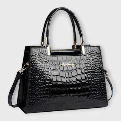 Alara | Sac à main brillant à motif croco