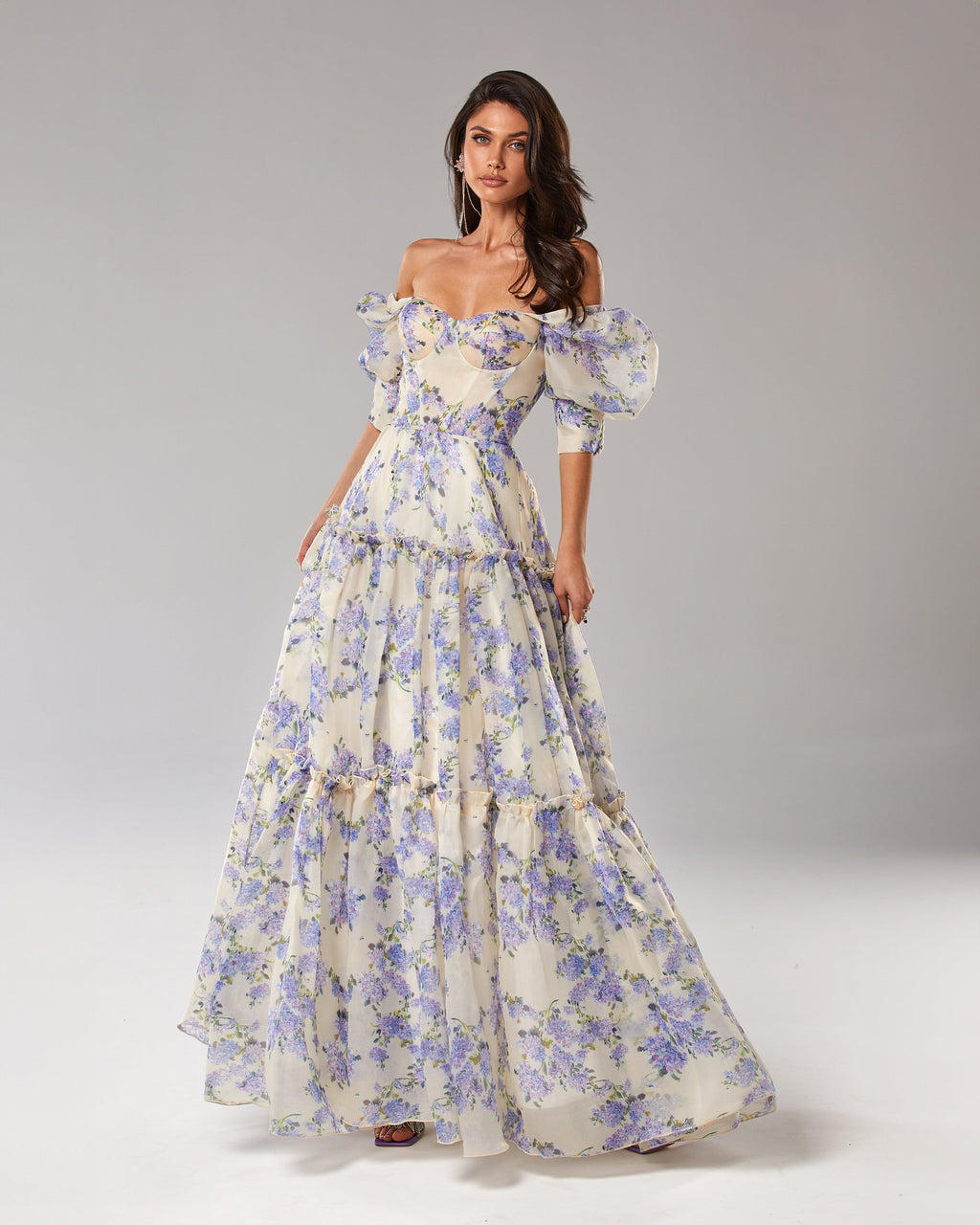 SOLÈNE | ROBE LONGUE À FLEURS