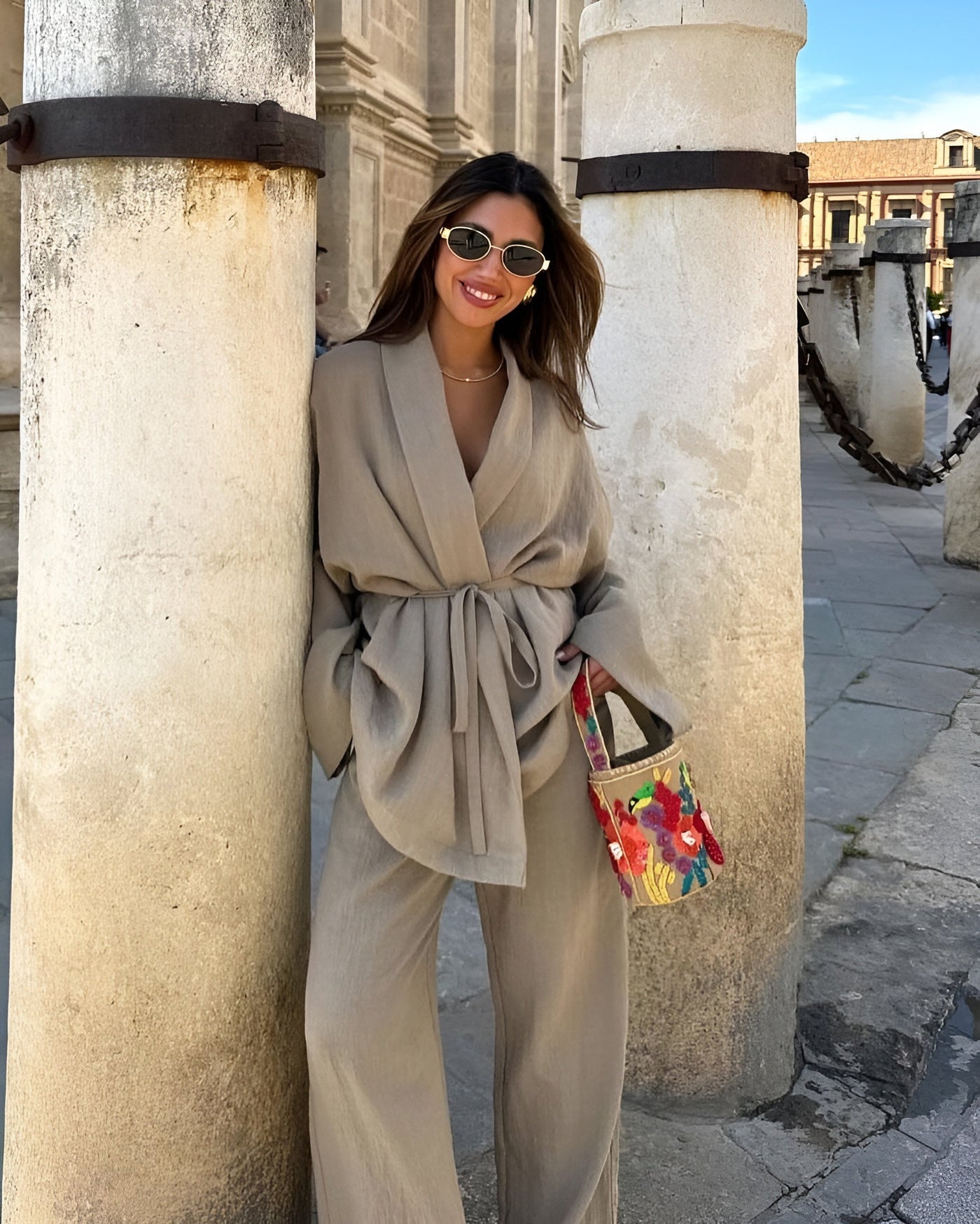 MERAL | ENSEMBLE EN LIN À DEUX PIÈCES