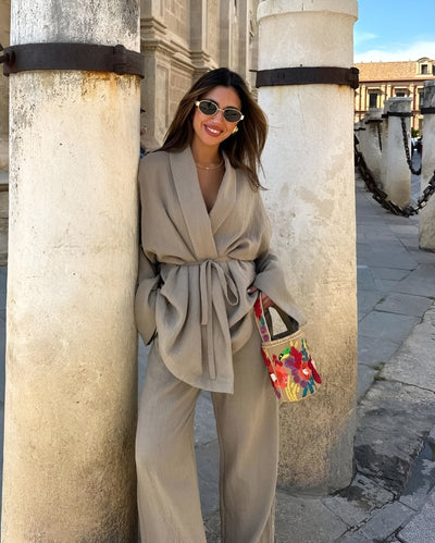 MERAL | ENSEMBLE EN LIN À DEUX PIÈCES