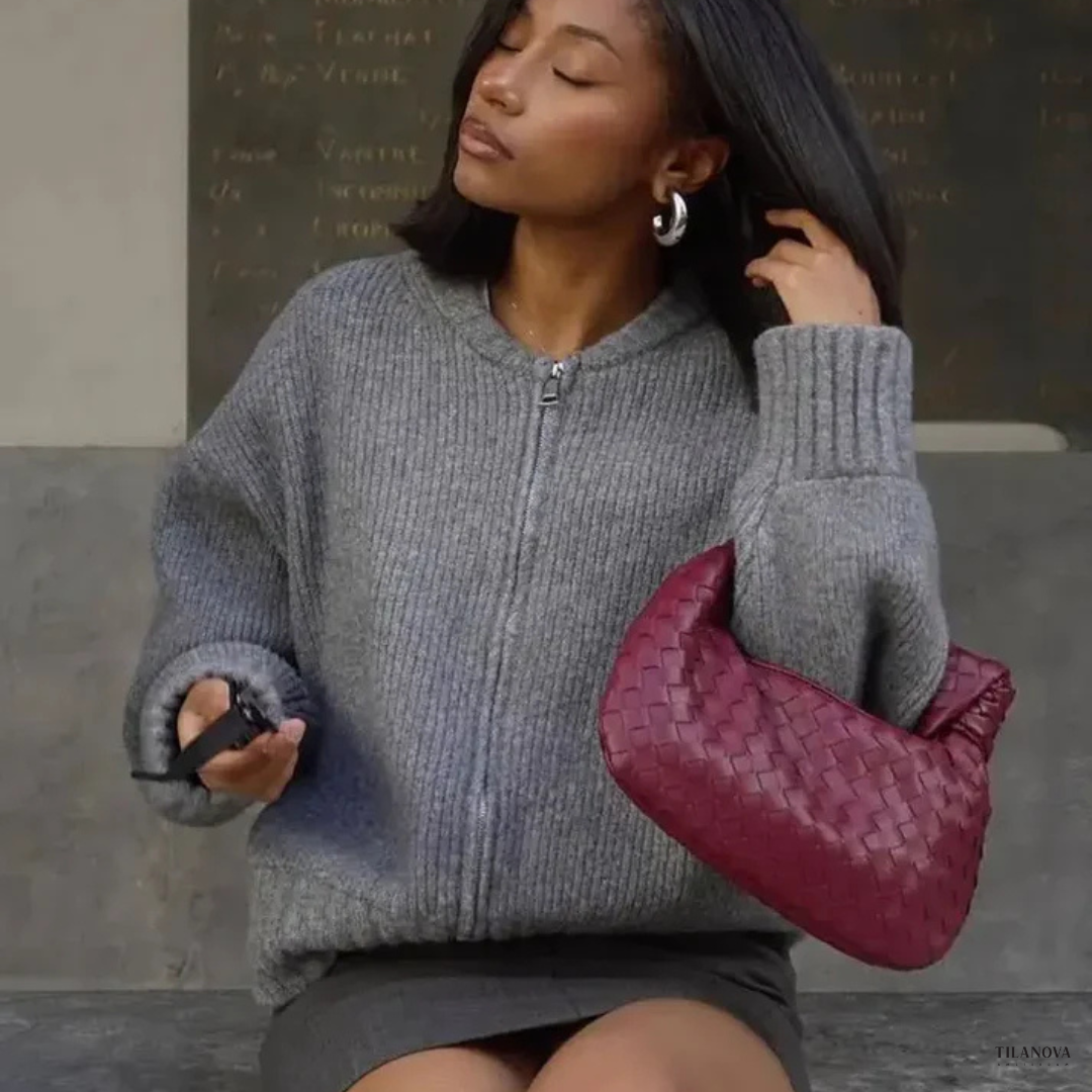 ROSA | GILET VINTAGE AVEC FERMETURE ÉCLAIR