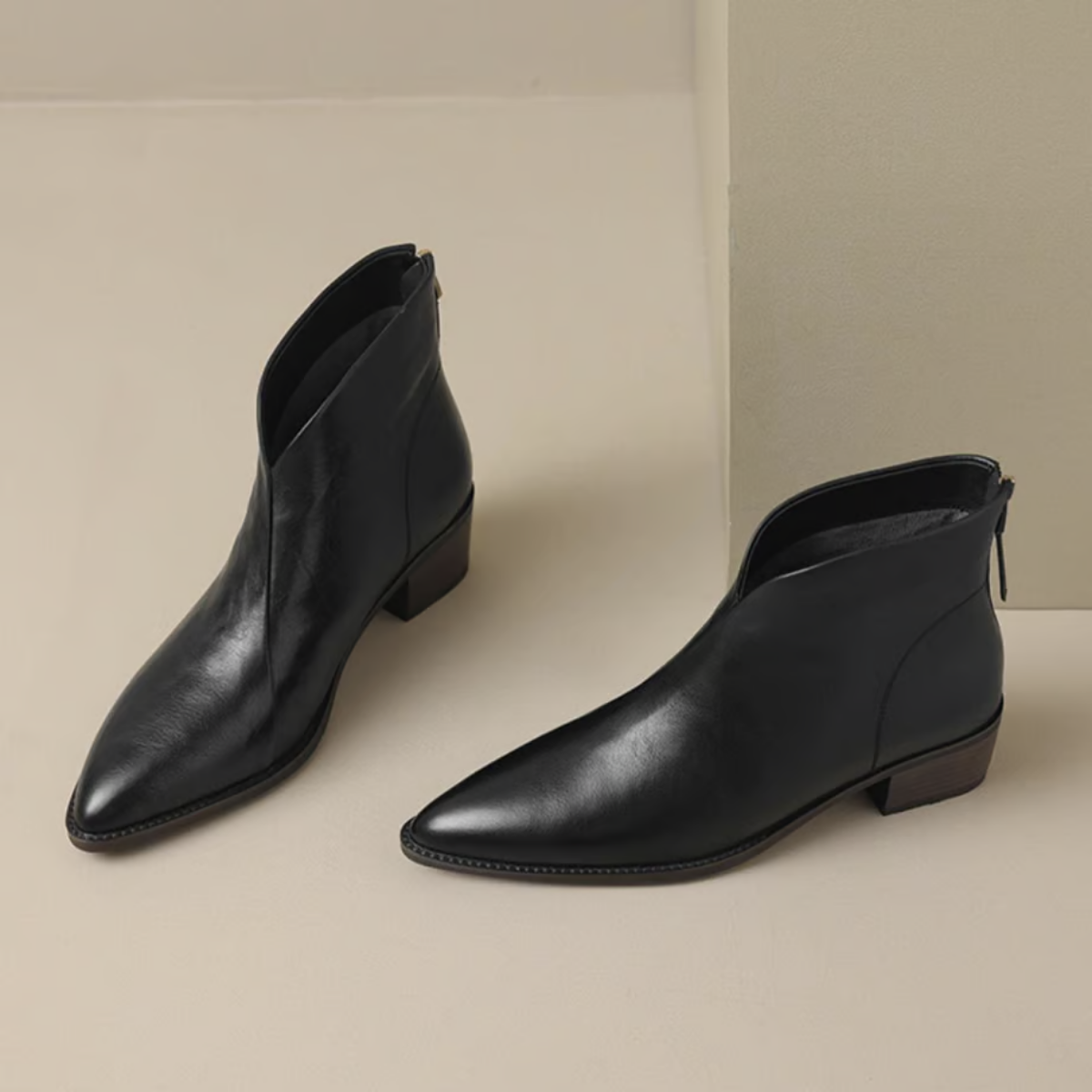 Camille | Bottines de luxe à talons bas
