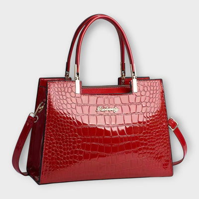 Alara | Sac à main brillant à motif croco