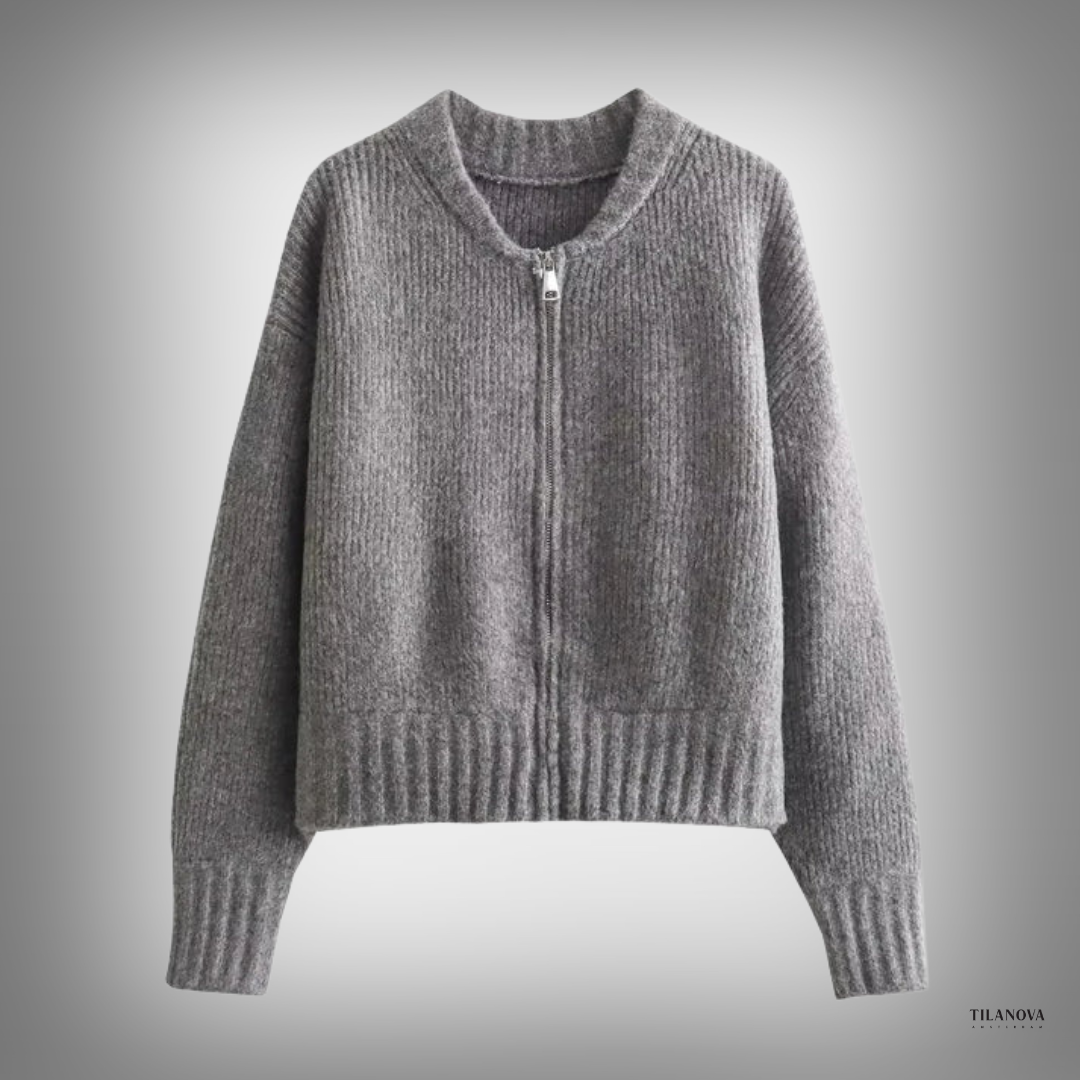 ROSA | GILET VINTAGE AVEC FERMETURE ÉCLAIR