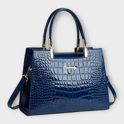 Alara | Sac à main brillant à motif croco