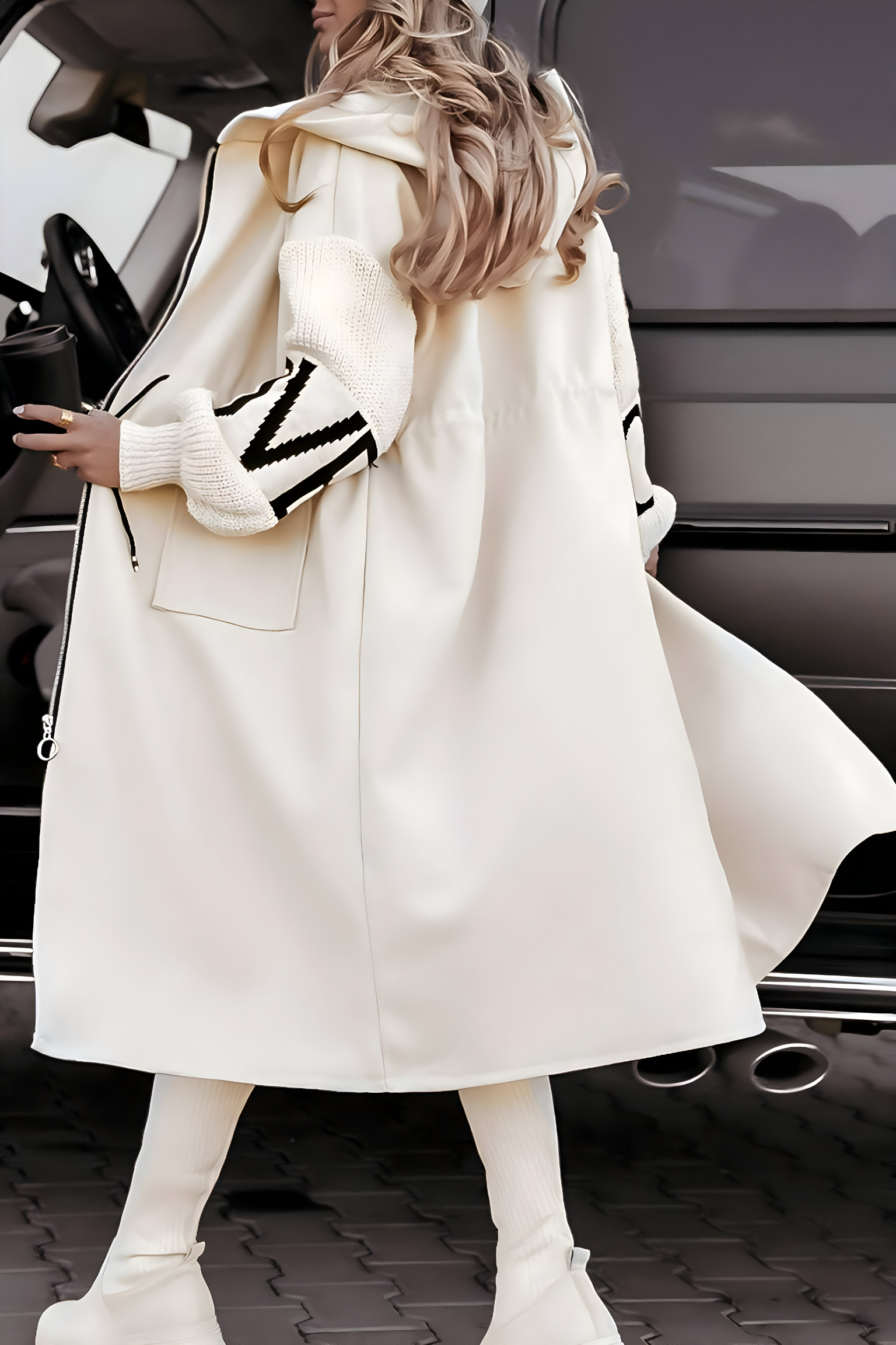 LYSANNE | MANTEAU LONG À CAPUCHE AVEC POCHES