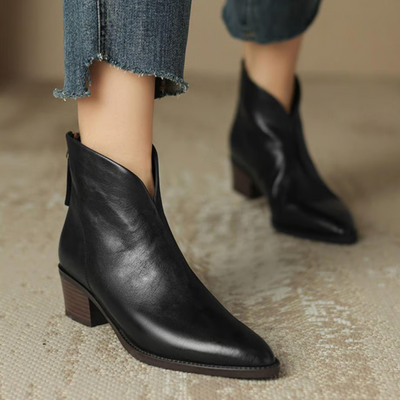 Camille | Bottines de luxe à talons bas
