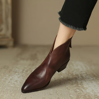 Camille | Bottines de luxe à talons bas