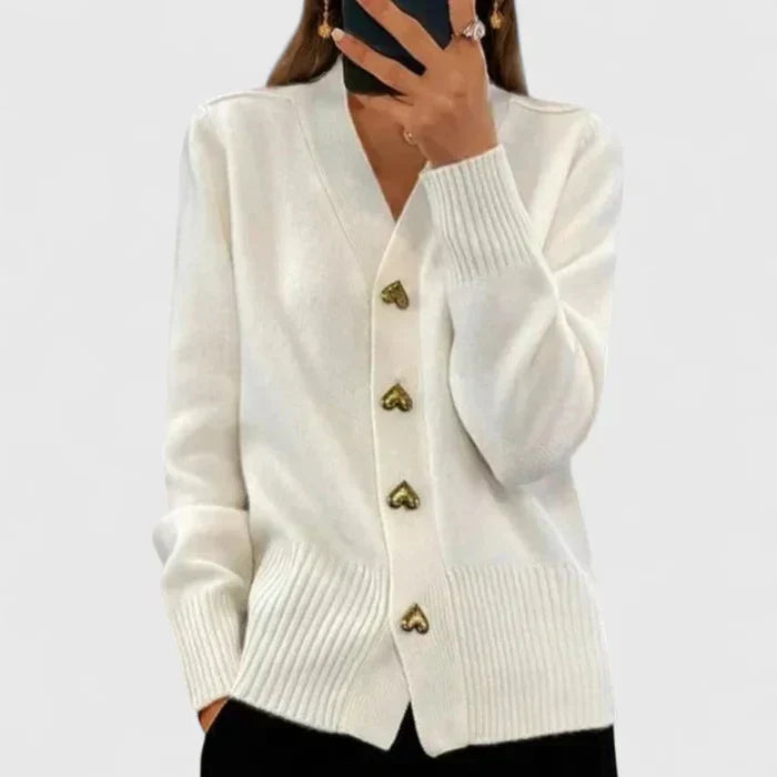 LYDDIA | CARDIGAN AVEC BOUTONS EN FORME DE CŒUR