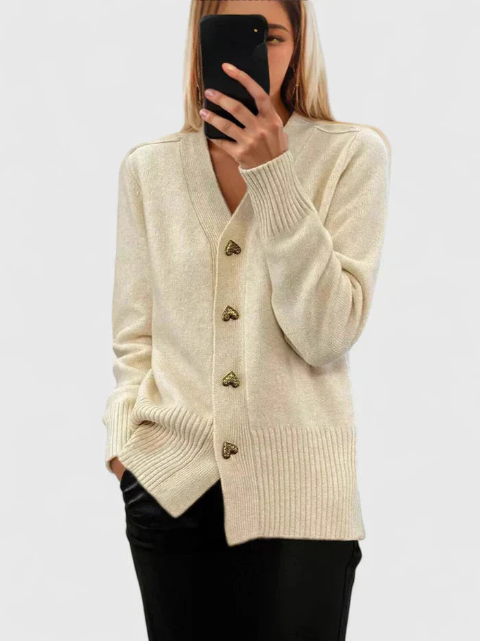 LYDDIA | CARDIGAN AVEC BOUTONS EN FORME DE CŒUR