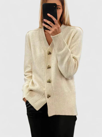 LYDDIA | CARDIGAN AVEC BOUTONS EN FORME DE CŒUR