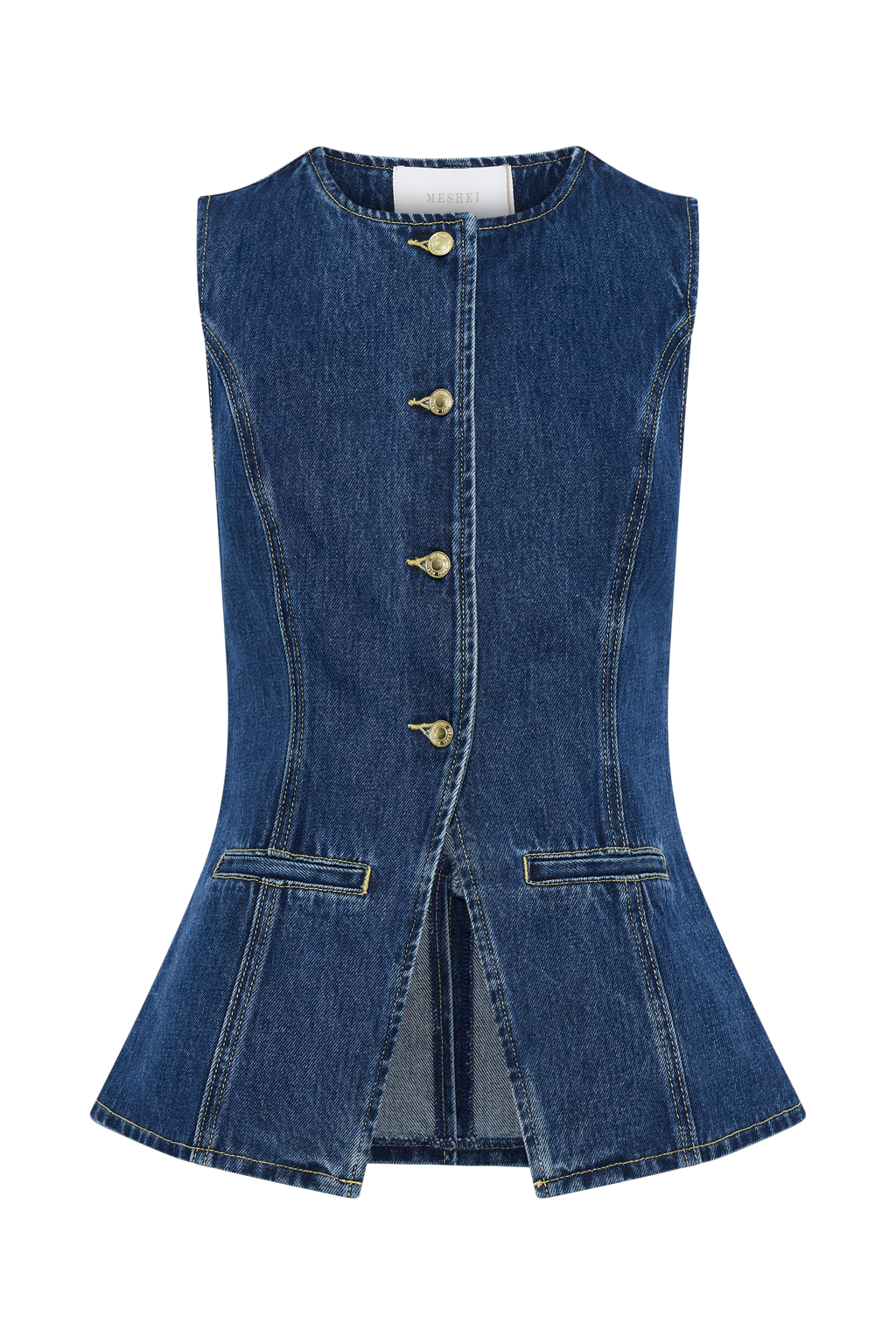 SARA | ENSEMBLE EN DENIM TENDANCE À BOUTONS