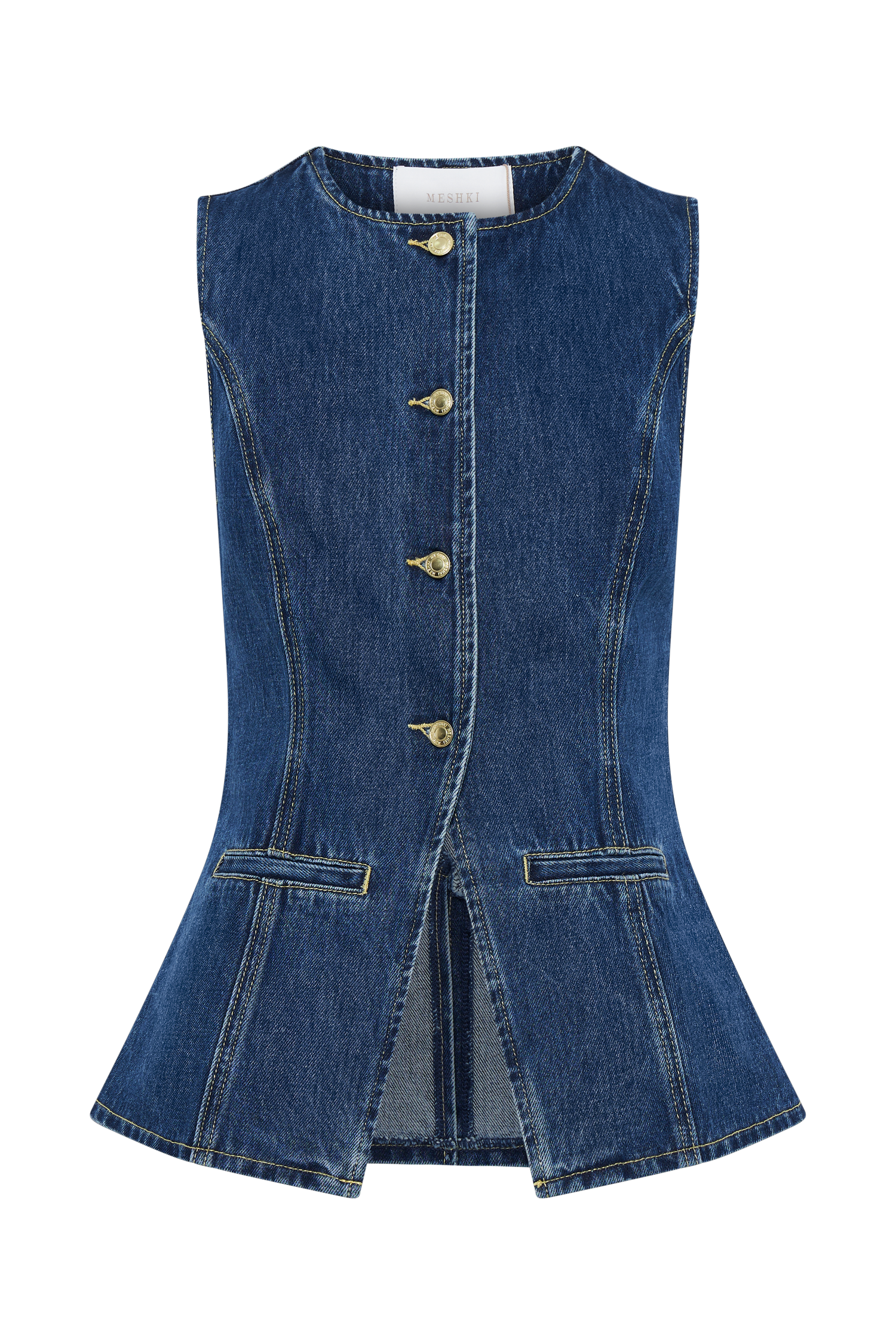 SARA | ENSEMBLE EN DENIM TENDANCE À BOUTONS