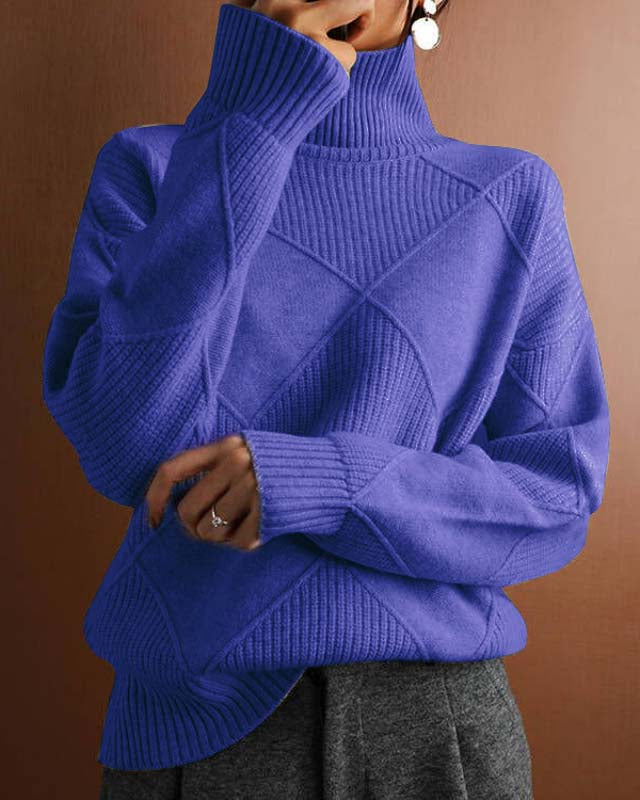 Denise – Pull à col roulé élégant avec des finitions raffinées