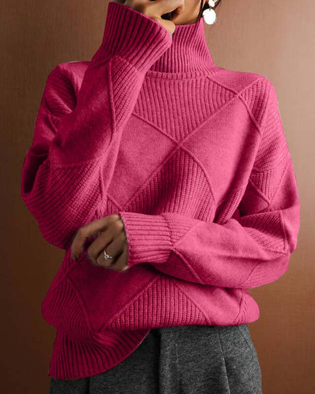 Denise – Pull à col roulé élégant avec des finitions raffinées