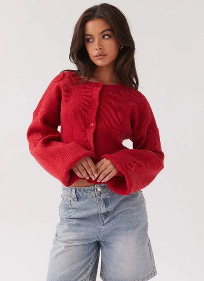NINA | CARDIGAN ROUGE