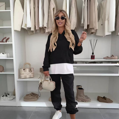 HAZEL | ENSEMBLE DÉCONTRACTÉ AVEC SWEAT À CAPUCHE