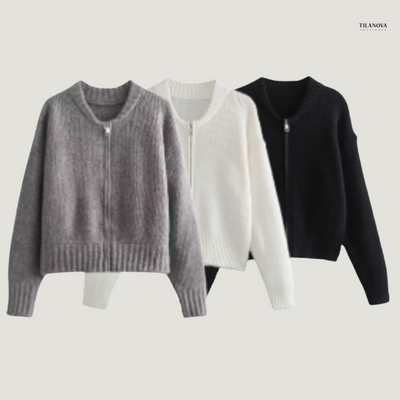 ROSA | GILET VINTAGE AVEC FERMETURE ÉCLAIR