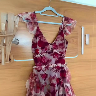 FLORA | ROBE À VOLANTS ET MOTIF FLORAL