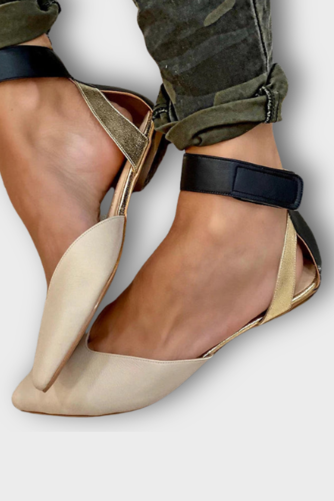 ELENA | Élégantes ballerines pointues avec bride à la cheville pour un style raffiné