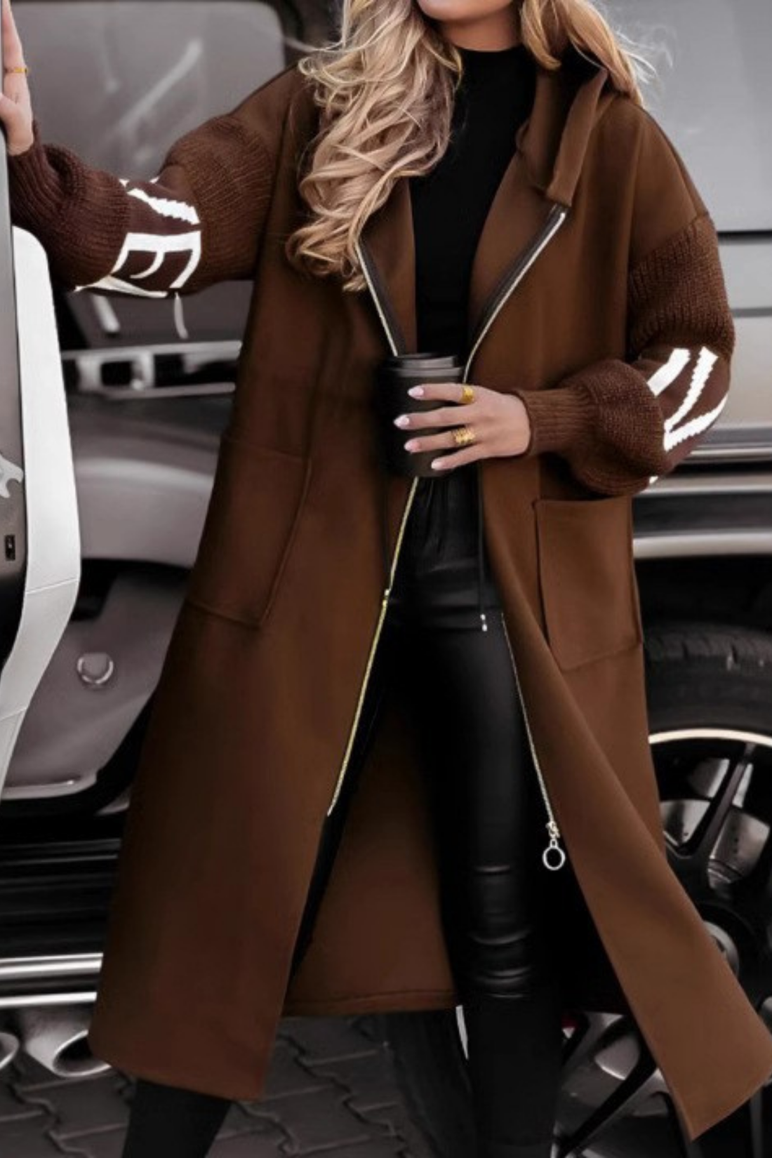 LYSANNE | MANTEAU LONG À CAPUCHE AVEC POCHES
