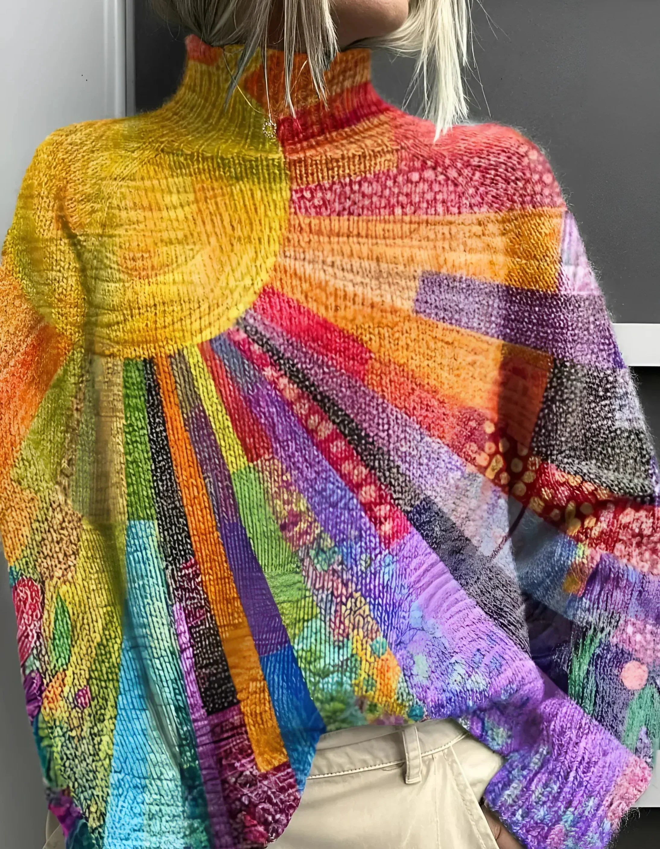 GERMAINE | PULL À COL ROULÉ COLORÉ