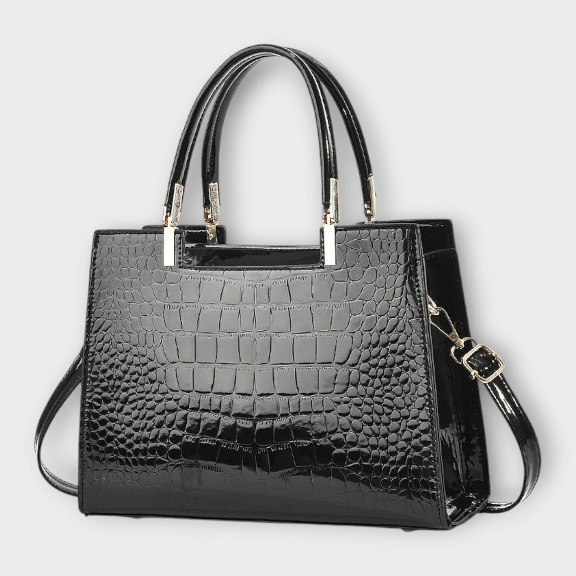 Alara – Sac à main brillant à motif croco