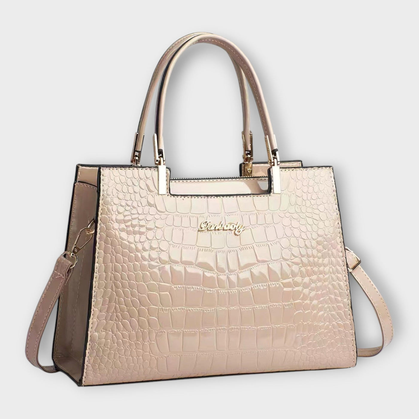 Alara | Sac à main brillant à motif croco