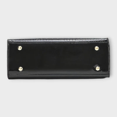 Alara | Sac à main brillant à motif croco