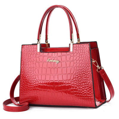 Alara | Sac à main brillant à motif croco