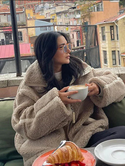 LUCIE | VESTE TEDDYFLEECE