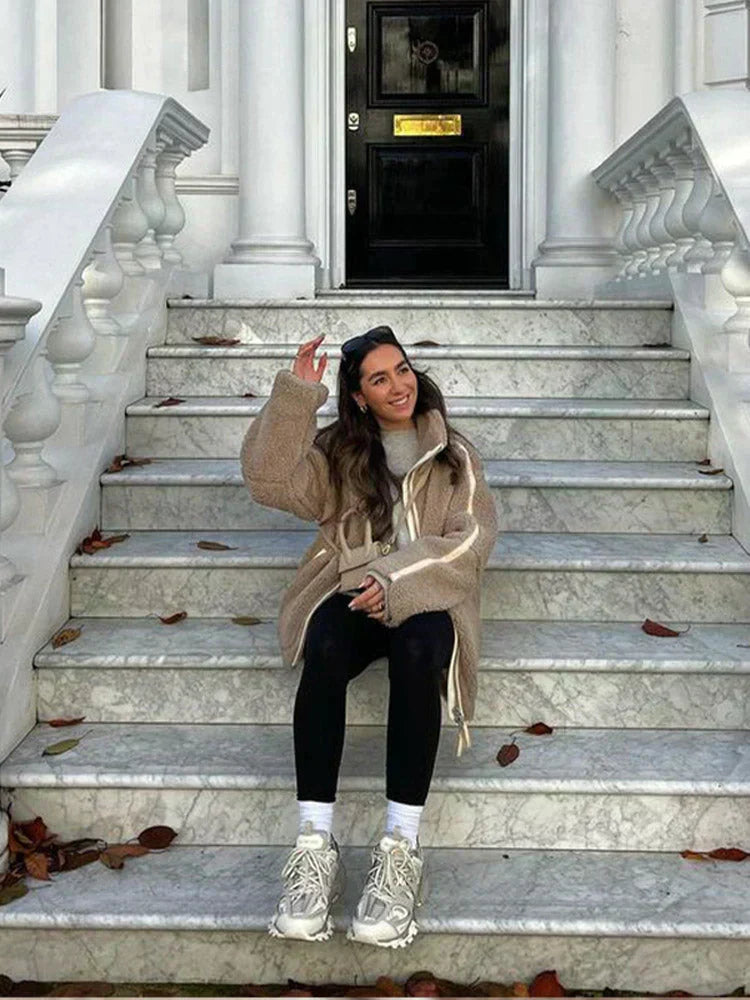 LUCIE | VESTE TEDDYFLEECE