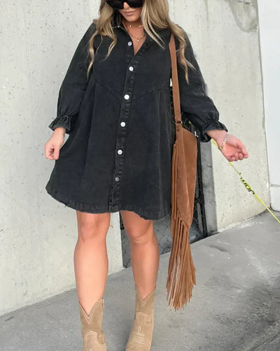 GRACE | ROBE EN DENIM À MANCHES LONGUES